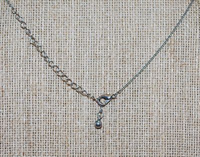 Unique "Lighting Strikes" Style NECKLACE on a Silver Tone ADJUSTIBLE Necklace Chain 15"-17" L