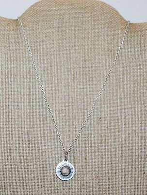 "liz & co." Brand FATIMA NECKLACE "Terrade Fatima" with a Lobster Clasp and Silver Tone Necklace Chain 16" L