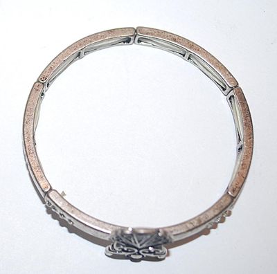 Uplifting "WORDS" Elastic BRACELET (2" Opening) with "Hope, Love, Trust & Dream" on Bejeweled &...
