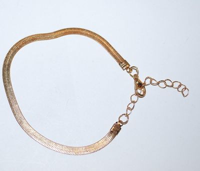 All Gold Tone SNAKESKIN BRACELET (2½" Opening) with Lobster Clasp