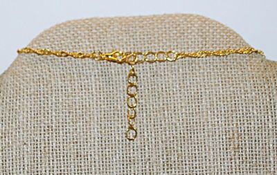 Bright Gold Colored "TABERNACLE" CROSS/PENDANT (2" x 1¼") on a Gold Tone Necklace Chain 18" L