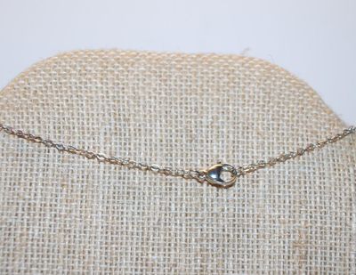14 Clear Stones Cross PENDANT (1¼" x ¾") on a Silver Tone Necklace Chain 17" L
