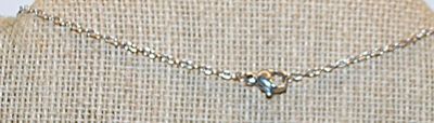 Diamond-Style Clear Stones CROSS with 7 Down & 5 Across Setting 1" x ¾" on a Silver Tone Necklace Chain 16" L