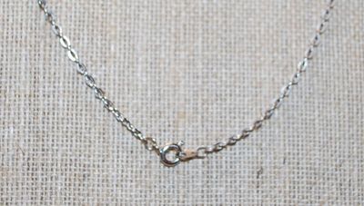 Small "Thorns Cross" PENDANT (1¼" x ¾") on a Silver Tone Necklace Chain 20" L