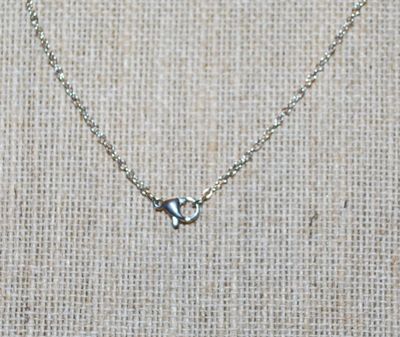 6 Pear Shaped Clear Stones Cross PENDANT (1" x ¾") on a Silver Tone Necklace Chain 17" L