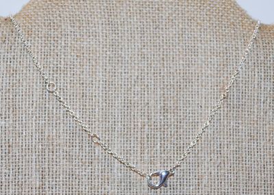 Silver Spheres & Black Twisted Cross PENDANT (1½" x ¾") on an Adjustable Silver Tone Necklace Chain 18-14" L