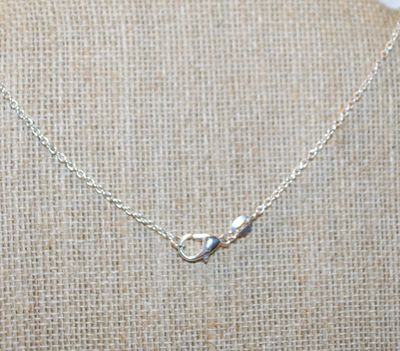 Small No-Stones Silver Colored Cross PENDANT (¾" x ¼") on a Silver Tone Necklace Chain 18" L