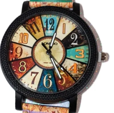 Sale Photo Thumbnail #14: "MULTICOLOR NUMBER BOXES" WATCH with BAND: (Multicolor STRIPED / Faux Leather 9") DIAL: (1½"  Colorful Numbers + ROUND) BATTERY: Button 20 mm  *EXTRA BATTERY INCL.*
ALL ITEMS SHIPPED FREE