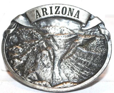 "Arizona - Scenic View of the Grand Canyon" Belt Buckle Oval 3" x 2½"