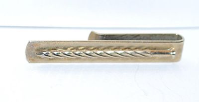 Vintage Marked "The STRONGHOLD Line" Gold Tone "NAIL STYLE" TIE CLASP (2" L)