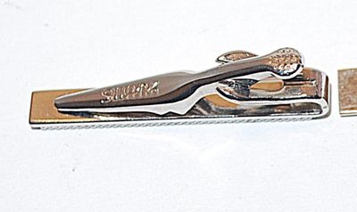Collection of 3 Marked "SWANK" Brand TIE CLASPS (1¼" - 1½") in Both Gold & Silver Tone