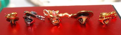 Collection of 5 Assorted TACKS - Crosses, Heart & Cherubs