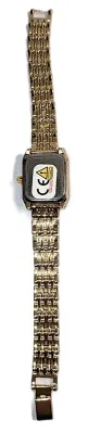 Sale Photo Thumbnail #284: PINK Colored DIAL WATCH with BAND: (Gold Tone Segments, 7") DIAL: (1" Pink + Rectangle) BATTERY: Button 20 mm  *EXTRA BATTERY INCL.*
ALL ITEMS SHIPPED FREE