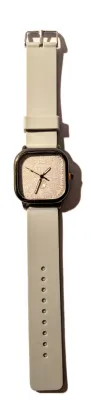 Sale Photo Thumbnail #398: "SQUARE GRAY" WATCH with BAND: (GRAY / Rubber 9") DIAL: (1¼" Luminescent Hands, Black Surround, SQUARE)  BATTERY: Button 20 mm  *EXTRA BATTERY INCL.*
ALL ITEMS SHIPPED FREE