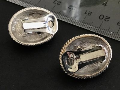 JC Signed Citrine Fashion Earrings