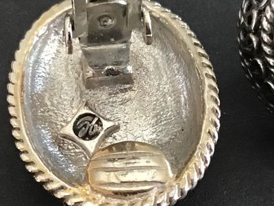 JC Signed Citrine Fashion Earrings