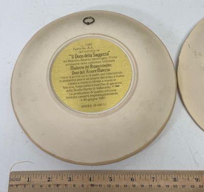 Vintage Studio Dante di Volteradici Alabaster Plates by Alberto Santangela