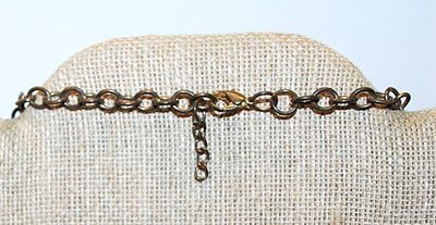 Rows & Rows of DOUBLE-SIDED ORANGE DISKS NECKLACE with Gold Tone Perimeters, Chain and Lobster Clasp 15" L