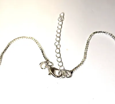 ***NEW SALE PRICE*** Beautiful Silver Tone Bejeweled NECKLACE (19" L) with Beveled Round Clear Stones and Lobster Clasp
