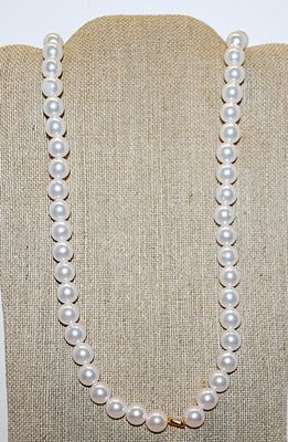 Showy Holiday Style NECKLACE - Marked "Annex Accents" with Green, Gold & Purple Accents and White Globes and Hallmark...
