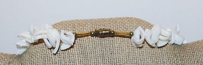 Cut Shell-Style NECKLACE with Pink & White Shells and a Barrel Style Closure 17" L