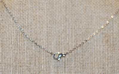 Slanted Pear Shaped Diamond Style Swag PENDANT (2¼" x ¼") & Accent Stones on a Silver Tone Necklace Chain 18" L