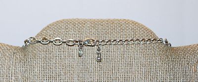 Vintage Large Oval LOOPS NECKLACE with Moveable Connectors & Silver Tone Necklace Chain and Lobster Clasp 17" L