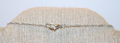 Silver "Cross on 4 Steps" on an Acrylic Teardrop PENDANT (3¼" x ¾") Necklace 20" L