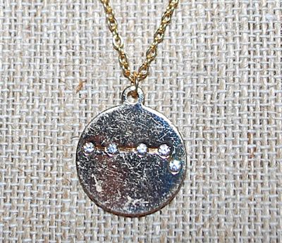 Collection of 2 ZODIAK SIGN - "ARIES" NECKLACES - one with the Word and the other with the Constellation - both in Gold Tone...
