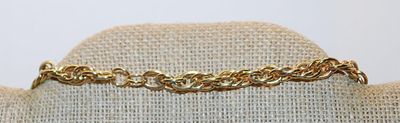 Gold Colored Extra Large CHINESE LETTER PENDANT NECKLACE (3" x 2¾") on Acrylic Base and WRAP-AROUND Gold Tone CHAIN 36" L