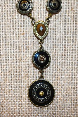 Roman Style Circles Necklace 10" L