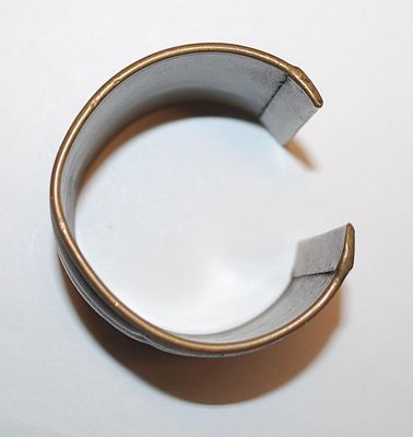 VINTAGE "BRASS-STYLE" CUFF BRACELET (2" Opening x 2") with Graphic Designs