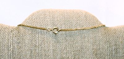 VINTAGE Deep Green "Marble" Style CROSS (1½" x ¾") on a Gold Tone Necklace Chain 24" L