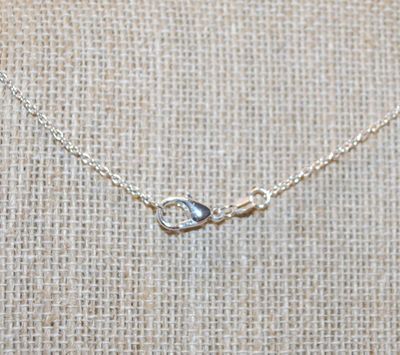 Clear Acrylic Cross PENDANT (¾" x ¾") on a Silver Tone Necklace Chain 18" L