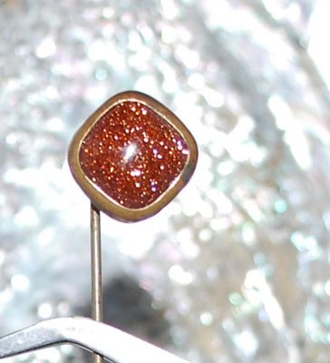 ***NEW SALE PRICE*** Vintage-Style SUNBURST Gemstone PIN (2¾" L) on a Brass-Style Setting