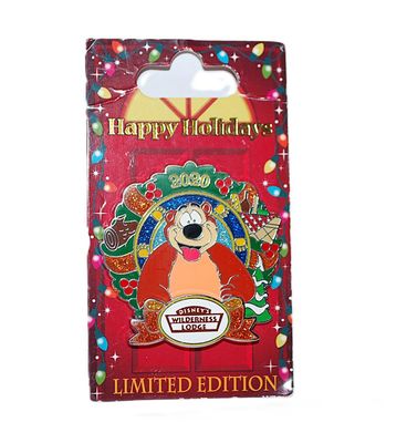 "Happy Holidays" DISNEY'S WILDERNESS LODGE 2020 PIN (1¾" x 1¾") Limited Edition on a Display Card