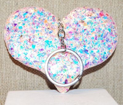 Colorful Pinks & Blues Soft Pillow Style Key Chain Holder (3¾" x 2¾")