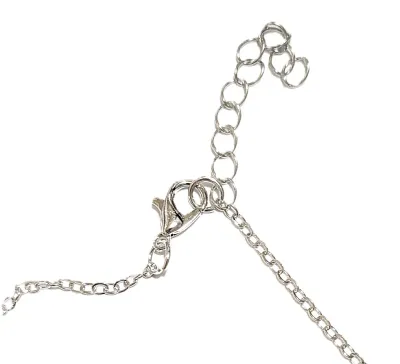 *** NEW ARRIVAL *** Silver Tone BEJEWELED DOUBLE INTELOCKING HEARTS JEWELRY SET with NECKLACE (15" L + Chain/Lobster Clasp) &...