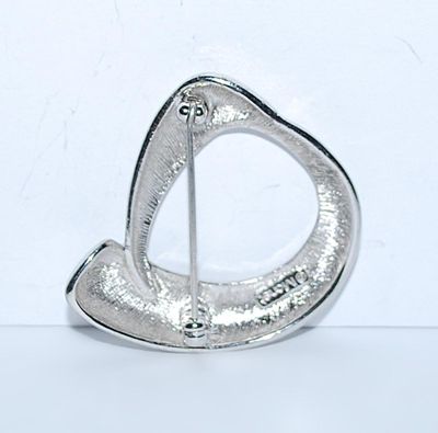 Modern Silver Colored "©MONET" BROOCH (1¾" x 1¼") with Silver Tone Setting