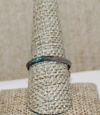 Size 9 VINTAGE Red, White + Blue "FLAG" RING with SPLIT BAND (4.1g)