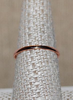 Size 8 Marked .925 - ROSE GOLD Setting RING with 5 Clear Stones in a Cluster Branch on a Rose Gold Band (2.8g)