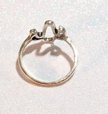 **NEW ARRIVAL** Size 6 All Silver Colored "CACTUS" Styled No-Stones RING with "Rough-Hewn" Band on a Silver Tone...