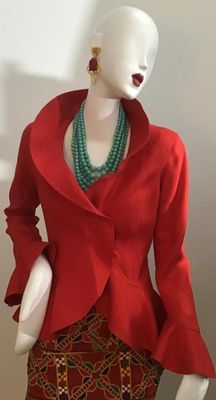 ANNE KLEIN Vintage Irish Linen Jacket- Crisp & Firm.  MINT!
