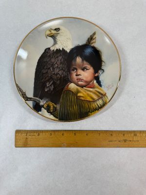 1986 Vintage Perillo 'Brave & Free' Porcelain Collector Plate