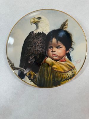 1986 Vintage Perillo 'Brave & Free' Porcelain Collector Plate
