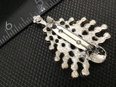 Rhinestone Christmas Tree Brooch Pin