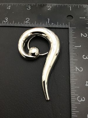 Vintage Vera-Lu Silver-Tone Swirl Scarf Clip Brooch