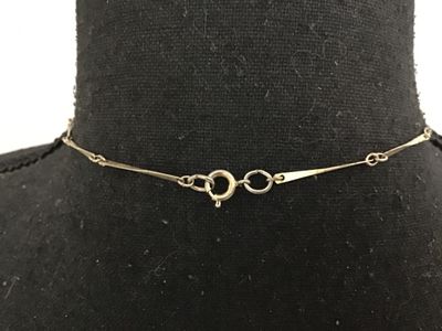 Vintage Beaded and Silver-Tone Bar Link Necklace