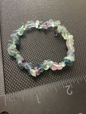 Fluorite Gemstone Chip Stretch Bracelet