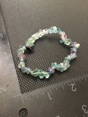Fluorite Gemstone Chip Stretch Bracelet